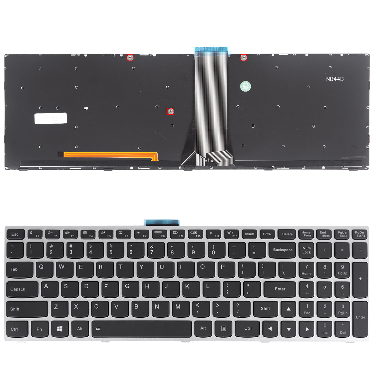 Picture of New Replacement Laptop Keyboard For LENOVO G50-70 SILVER FRAME BLACK OEM (Backlit win8) US Layout